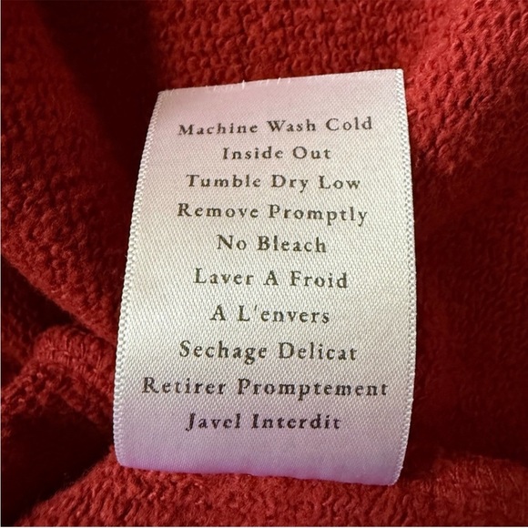 NWT FRANK & EILEEN Willa Triple Fleece Wrap Dress  Cranberry Size Small - Picture 12 of 12